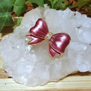 Burgandy Bow Pin